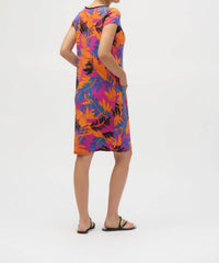 Joseph Ribkoff - Tropical Print Cap Sleeve T-shirt Dress