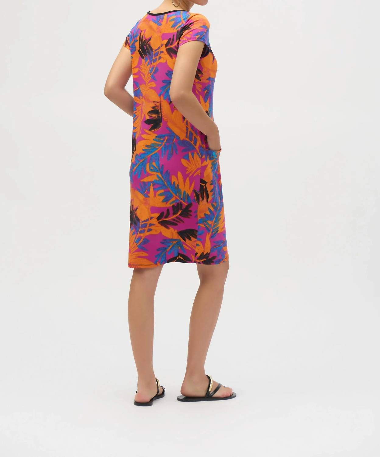 Joseph Ribkoff - Tropical Print Cap Sleeve T-shirt Dress