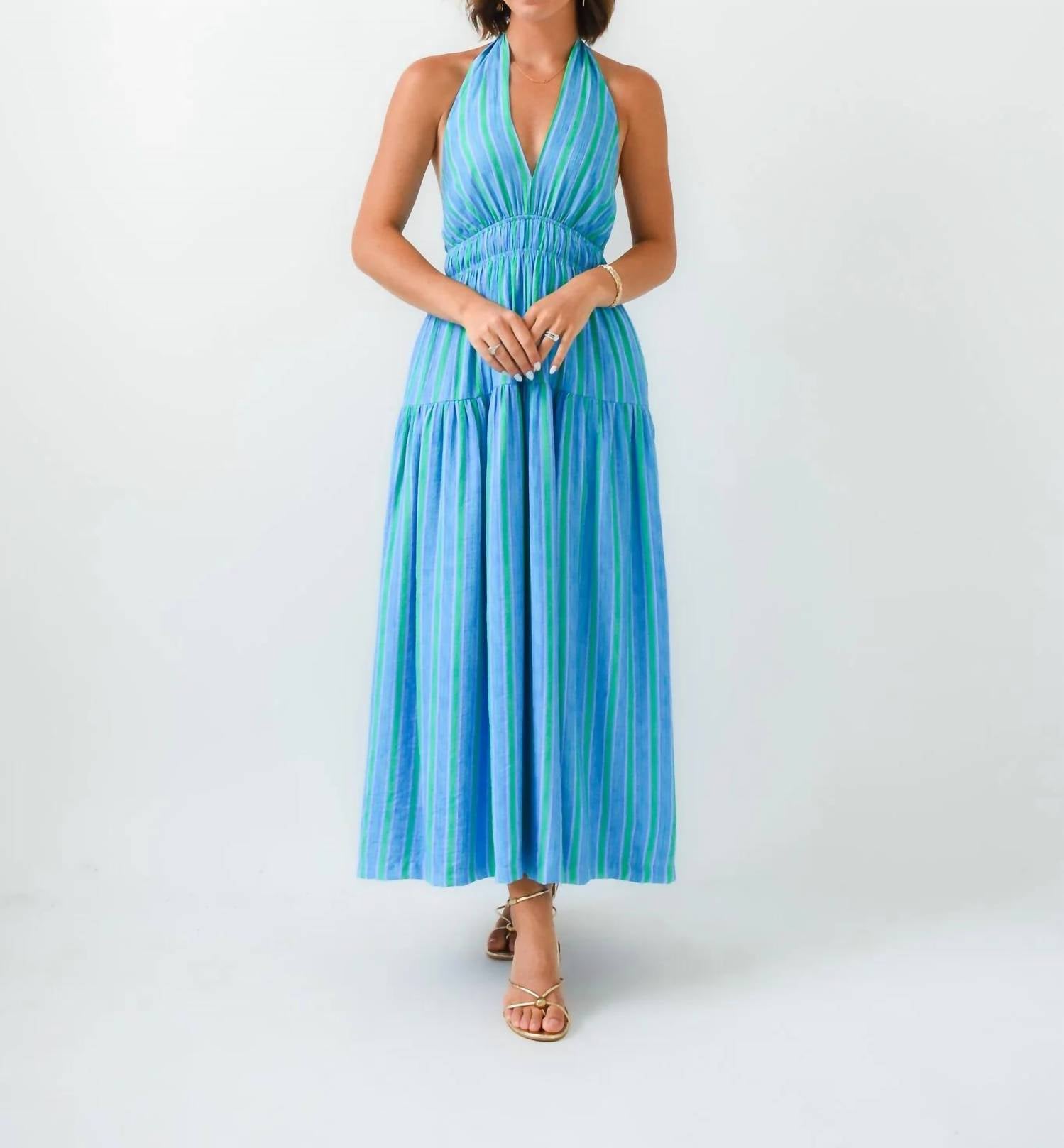 B.Right - Crush Halter Maxi Dress