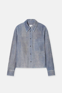 CLOSED Slim Leather Jacket in eclipse blue - women's jacket - view 4