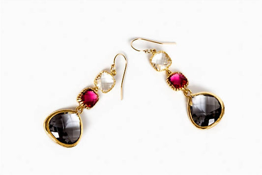 Avenue Chic - Women's Three Drop Earrings