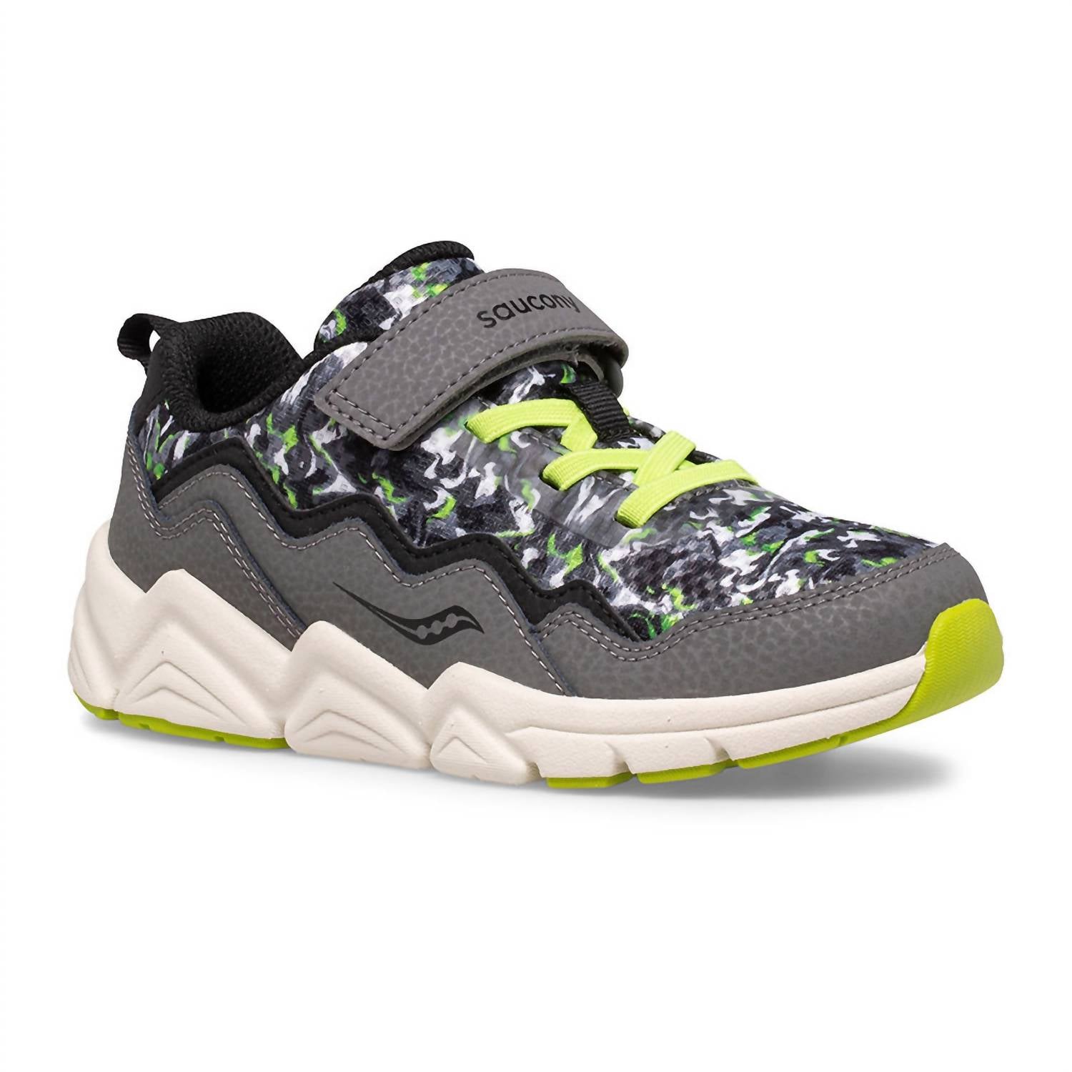 SAUCONY Kid's Flash Sneakers in camo grey - kids' sneaker