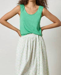 Lilla P - Shirred Strap Tank Top