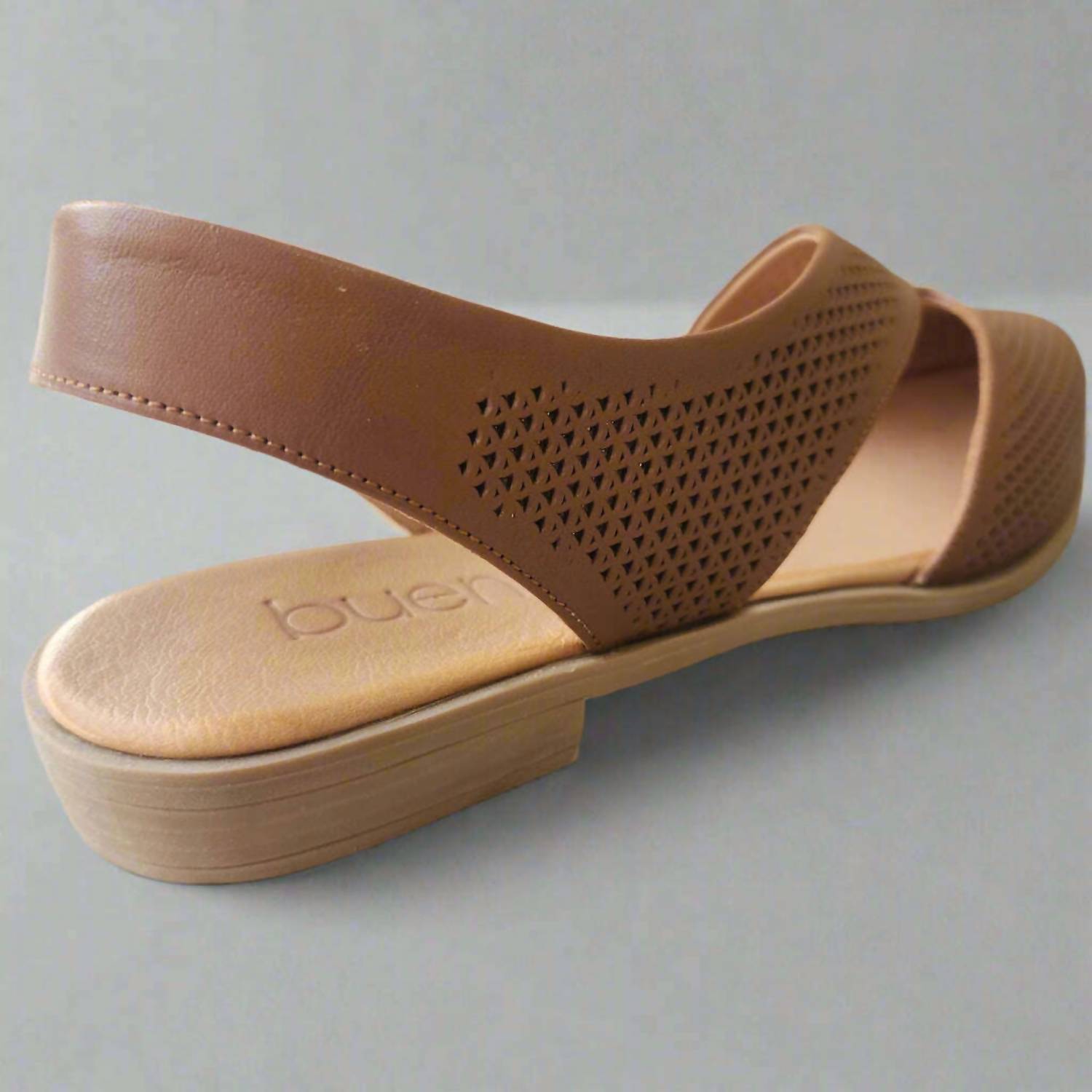 bueno Women's Bianca Flat Shoe in walnut - women's flats - detail view