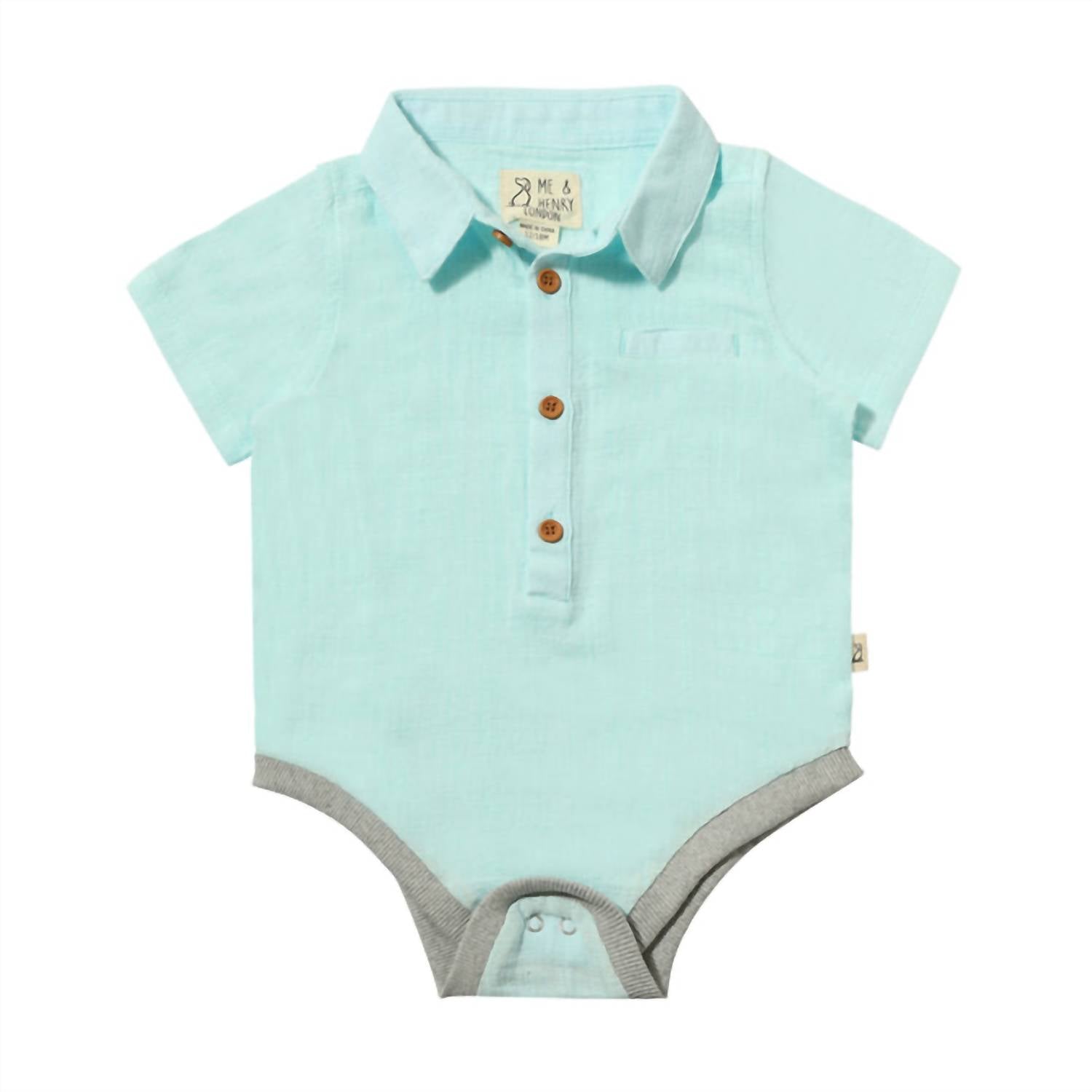 Me & Henry - Boy's Helford Woven Onesie