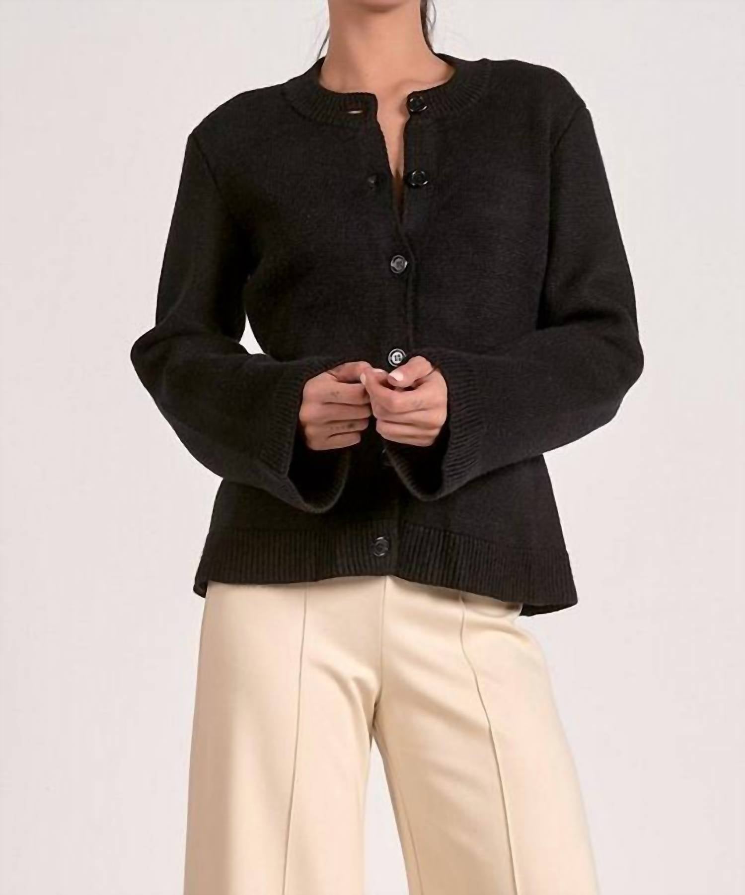 Elan - Wide Sleeve Button Down Cardigan