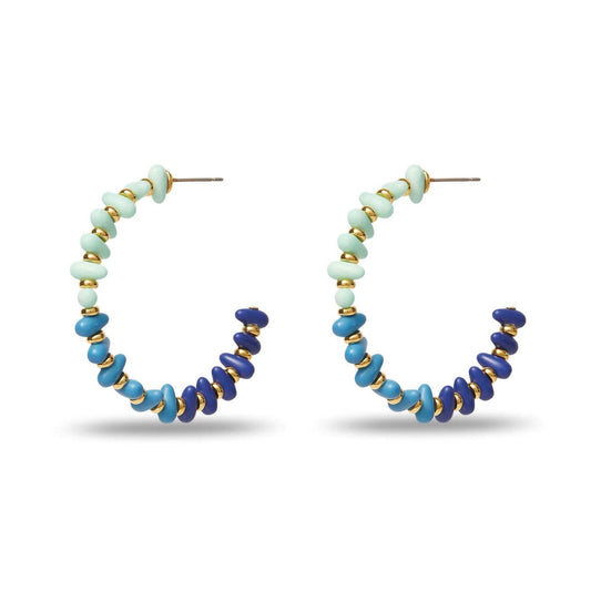 Lele Sadoughi - Women's Candy Beaded Large Hoop Earrings