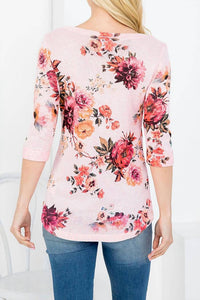 New Look - Round Neck Floral Print Top