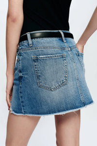 Bayeas - Distressed Mini Skirt