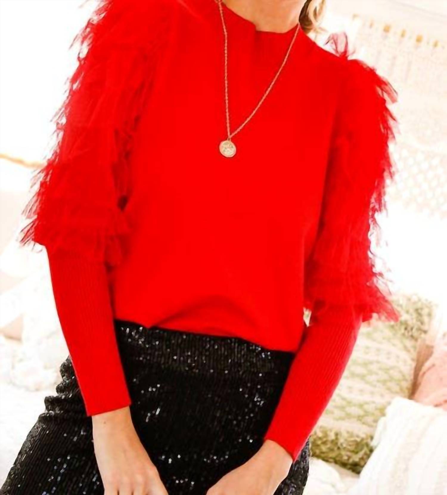Vine & Love - Tiered Lace Detail Sweater