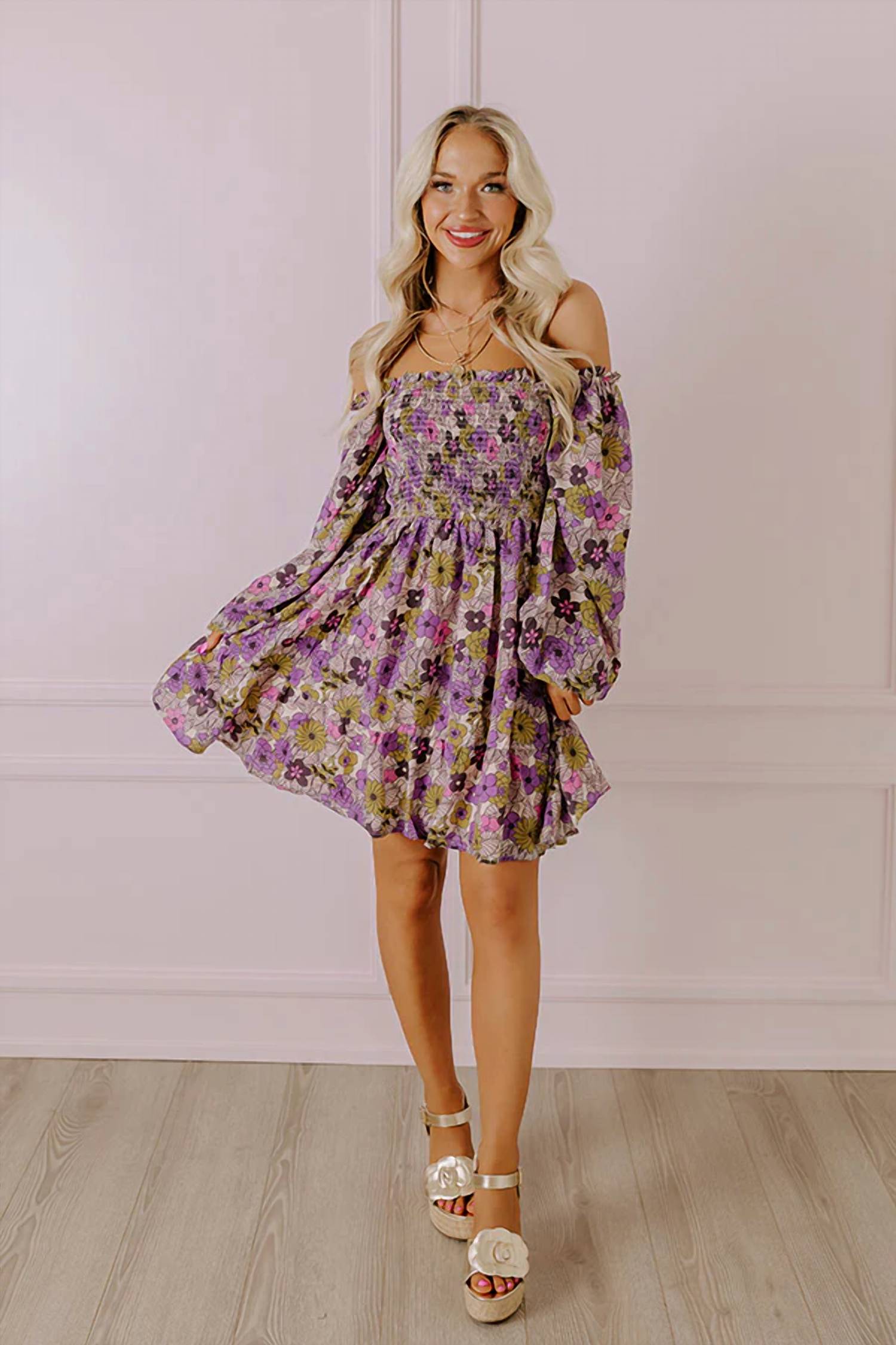 Entro - More To Say Smocked Dress