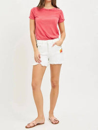 Risen - Farrah Floral Denim Shorts