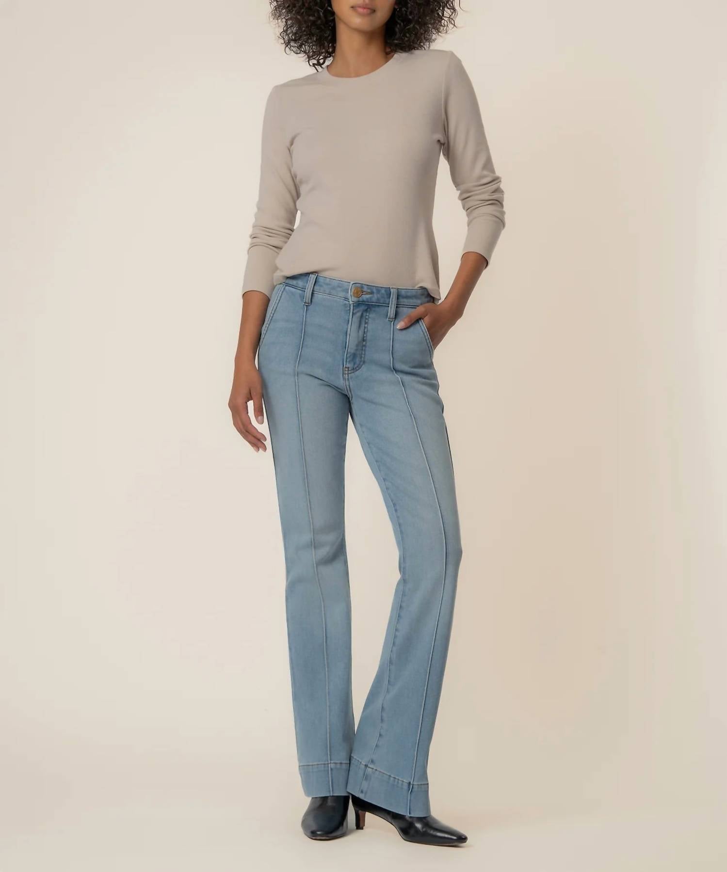 KUT FROM THE KLOTH Ana High Rise Flare Jeans in considered - women's jeans