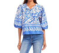 Karen Kane - Puff Sleeve Button-Front Shirt