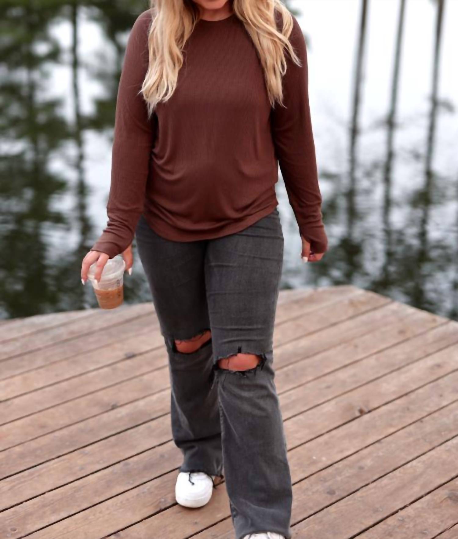 Jadelynn Brooke - Never Better Ribbed Light Weight Top