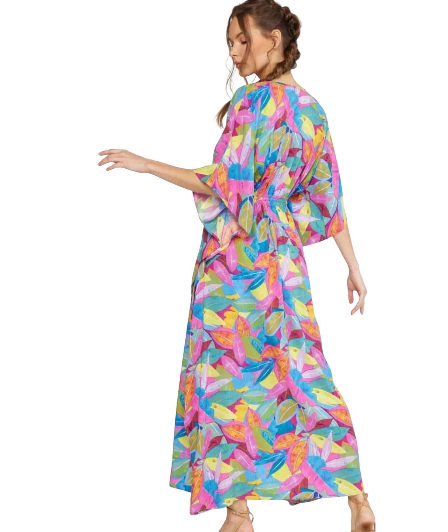 Entro - Tropical Print Maxi Dress