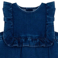 Petit Bateau - Girls Sleeveless Denim Dress