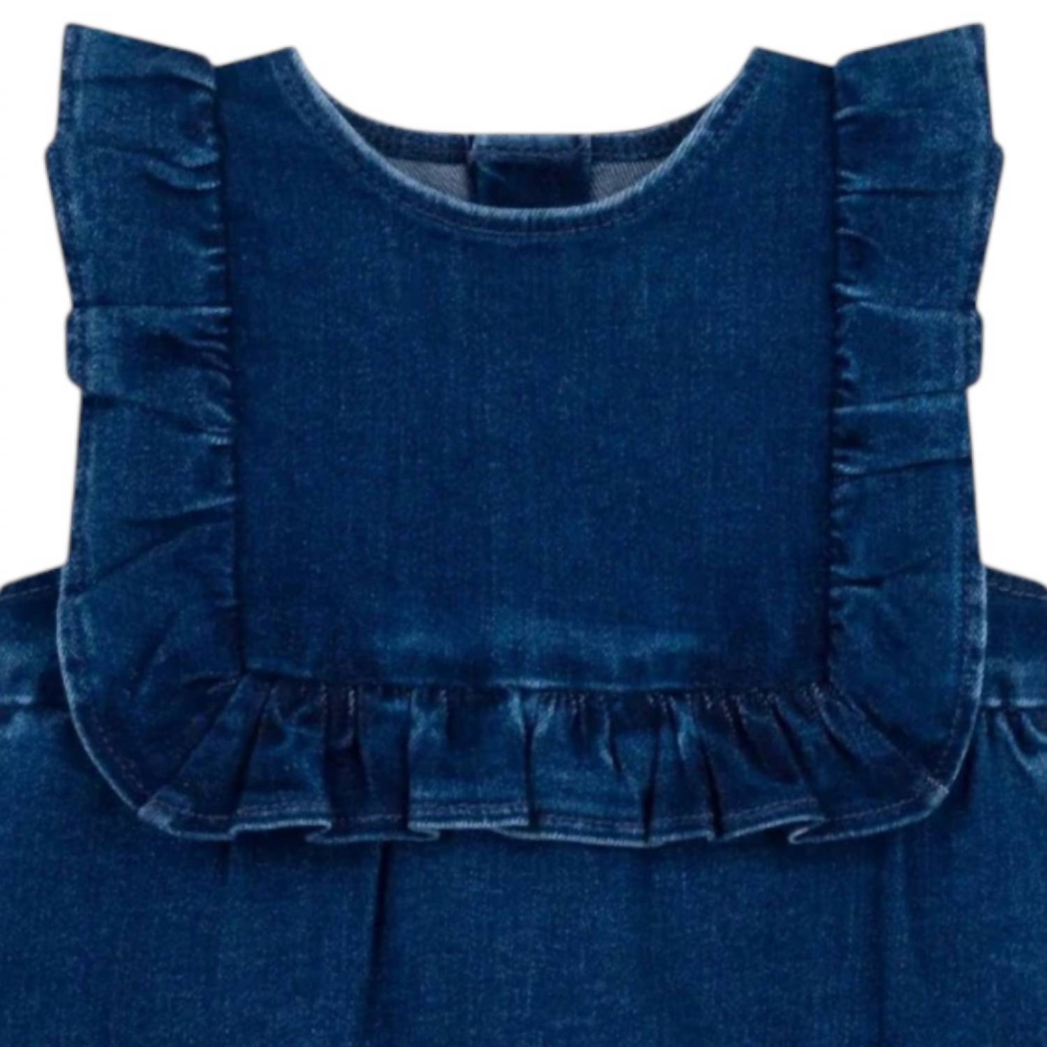 Petit Bateau - Girls Sleeveless Denim Dress