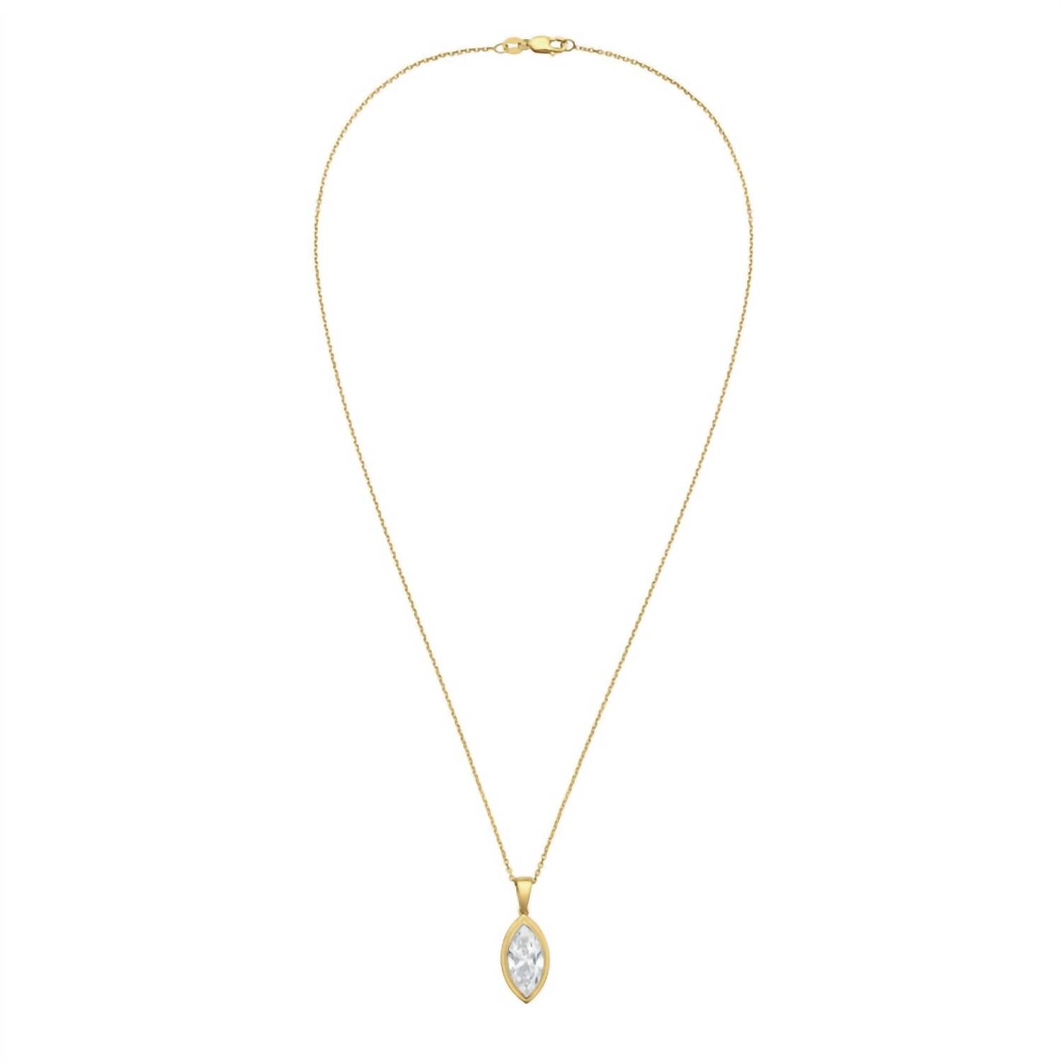 Diana M Jewels - Women's Marquise Lab-Grown Diamond Pendant Necklace (2.00 Ct) - Classic