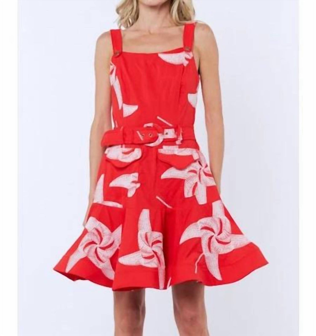 Ciebon - Women's Alivia Embroidered Pinwheel Mini Dress