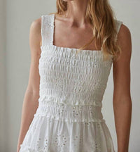 By Together - Woven Cotton Eyelet Mini Dress