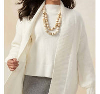 Charlie Paige Gabbi Sweater Cardigan in beige - women's cardigan