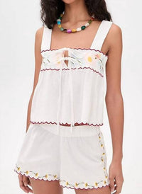 Ciao Lucia - Ander Embroidered Top