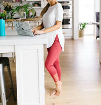 Mono B - Split Hem Athleisure Top