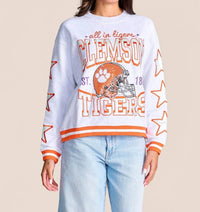 Stewart Simmons - Clemson Hometeam Heathered Crewneck Sweatshirt