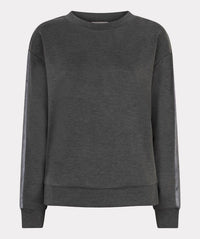 Esqualo - Modal Sweatshirt With Rhinestone Trim