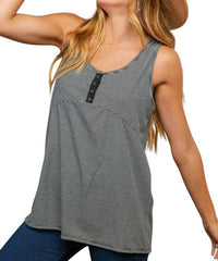 Haptics - STRIPE SNAP TOP TANK TOP