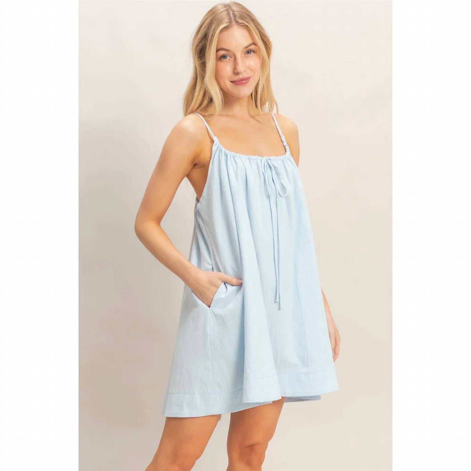 Hyfve - Gathered Tie Strap Dress