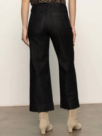 Sanctuary Marine Wide Leg Pants in after hours - women's pants - detail view