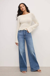 Good American - Good Waist Palazzo Compression Jeans