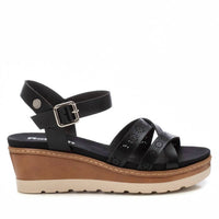 REFRESH Women's Sleek Wedges in black - women's shoe - alternate view