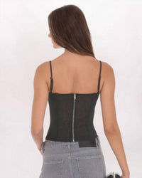 Lucy In The Sky - Ruched Mesh Top
