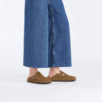 Birkenstock - Unisex Boston Suede Narrow Leather Clogs