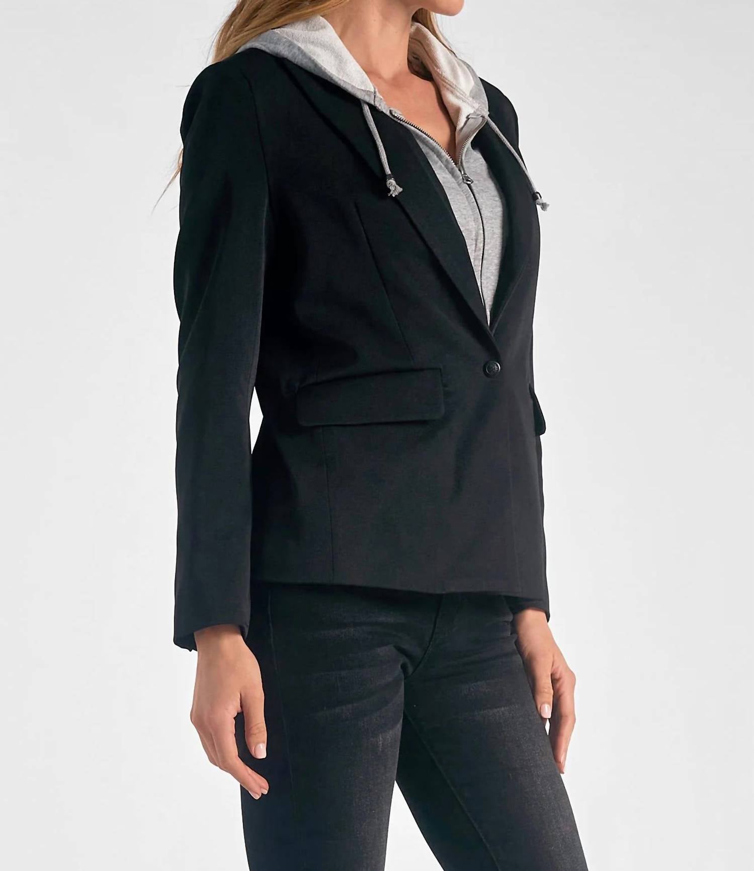 Elan - Track Blazer With Grey Hoodie Insert