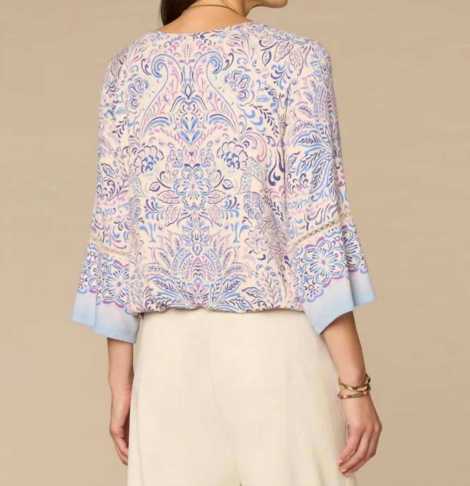 Democracy - Boat Neck Kimono Top