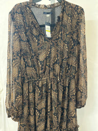 Tommy Hilfiger - Long Chiffon Balloon Sleeve Wrap Midi Dress