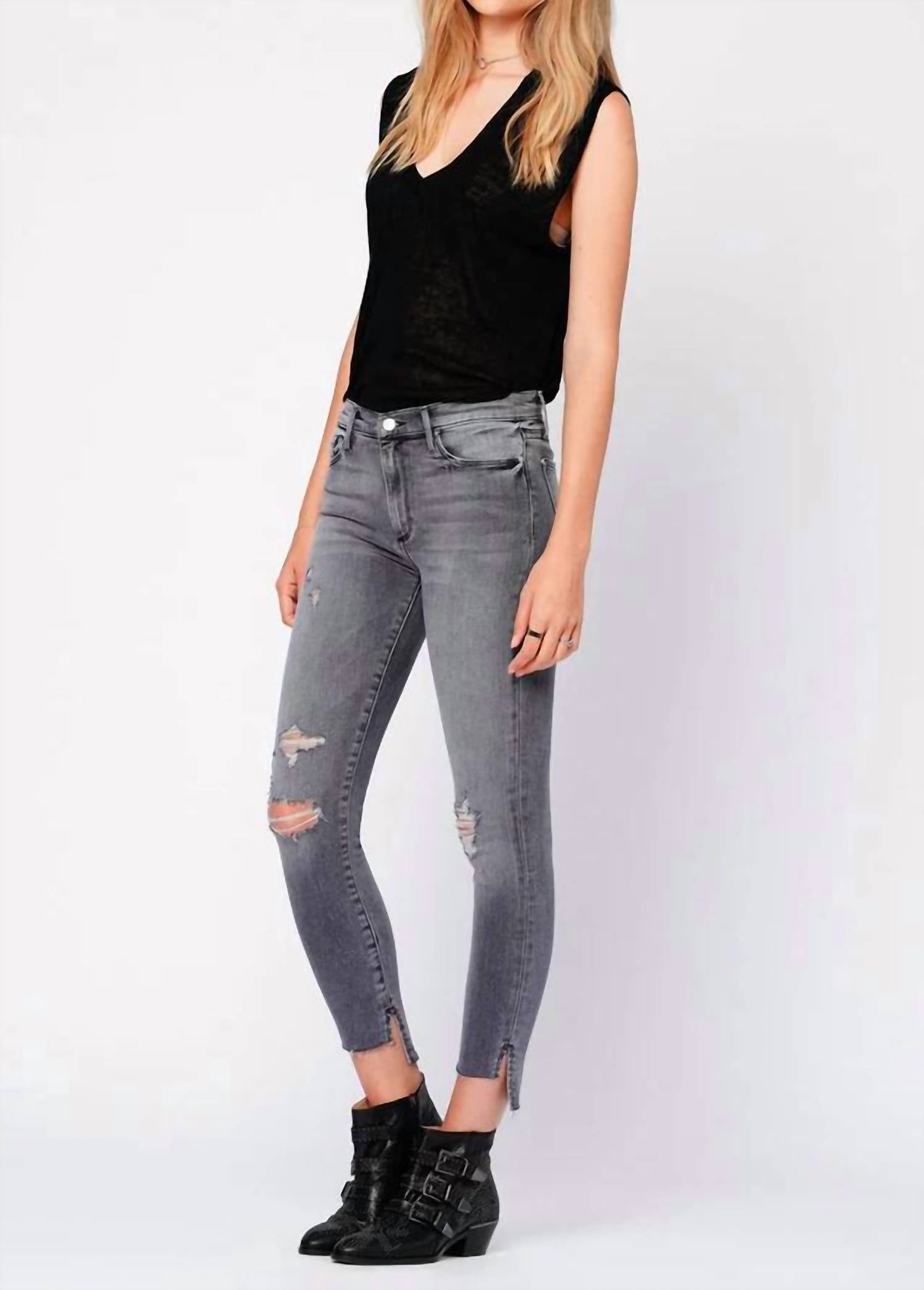 Black Orchid - Miranda Off Step High Rise Skinny Jeans