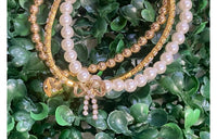 Mimi Wholesale - Women's Three Piece Pearl Beaded Stretchy Bracelet