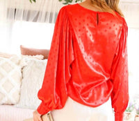 Vine & Love - Dottie Long Sleeve Dot Printed Blouse