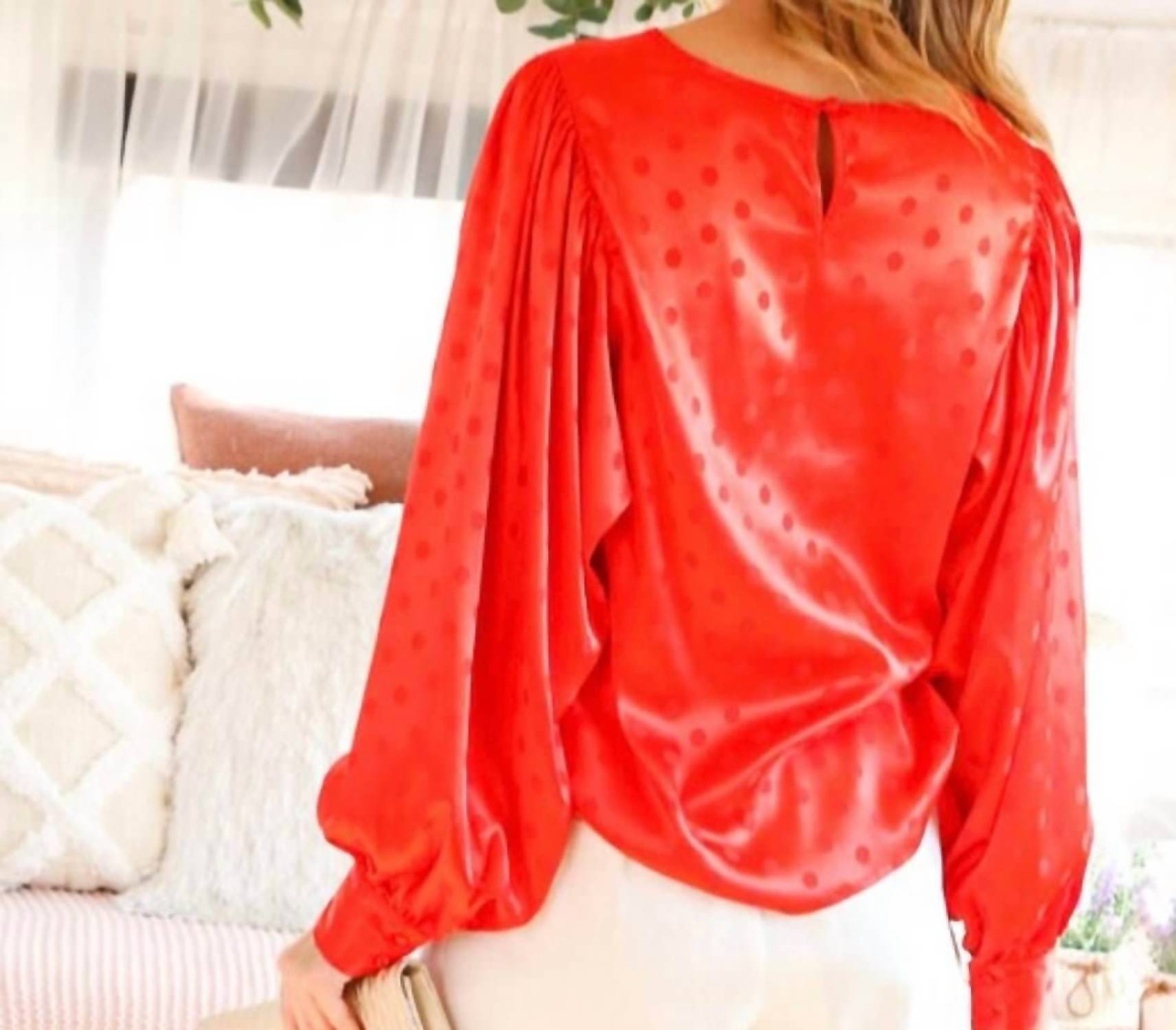 Vine & Love - Dottie Long Sleeve Dot Printed Blouse
