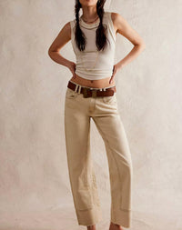 Free People - Risk Taker Mid-rise Straight Jeans