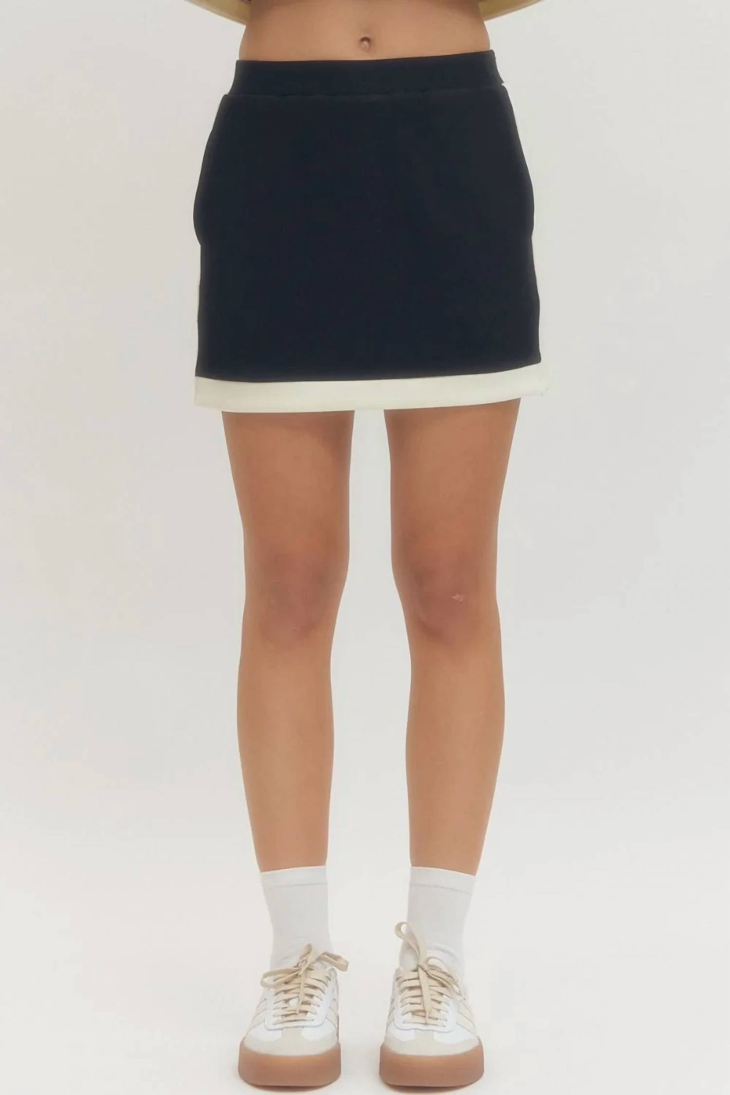 Entro - Solid Sleeveless And Skirt Set
