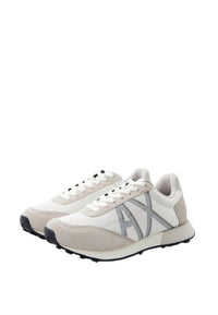 Armani Exchange Women's Low-top Trainer Sneakers in off white - women's sneaker - detail view