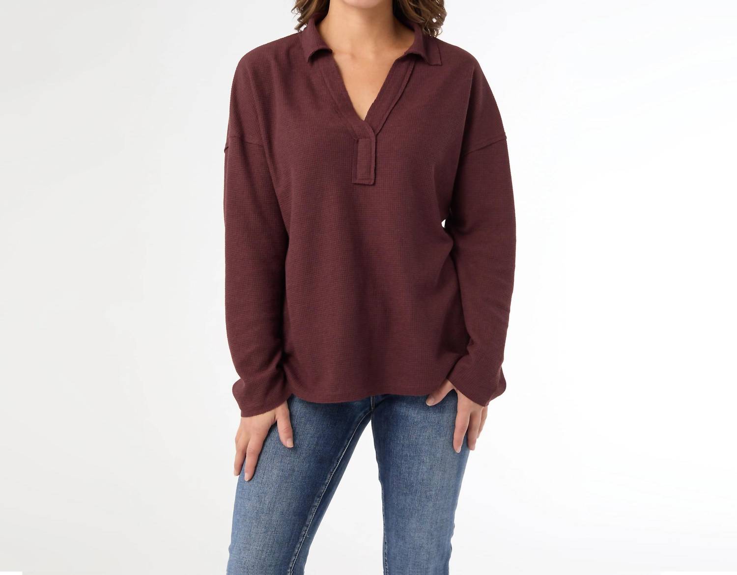 Coco + Carmen - Michela Long Sleeve V-Neck Top
