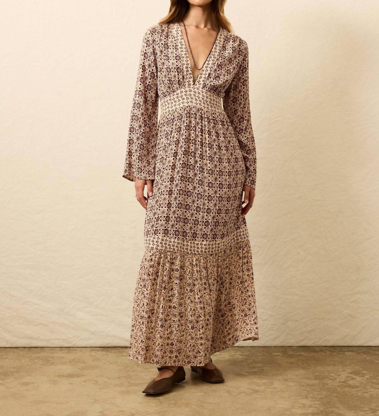Faherty - Dakota Mixed Print Maxi Dress