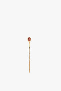 Fie Isolde - Women's Alfa Threader Earring Short With Precious Stone - earrings - gold - jewelry